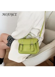 PU Leather Solid Color Flap Messenger Bag Design Lady Casual Flap Crossbody Bag For Women Christmas Gifts