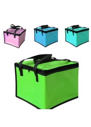 Foldable Large Cooler Bag Portable Food Cake Insulated Bag Aluminum Foil Thermal Box Waterproof Ice Package Lunch Box Delivery Bag