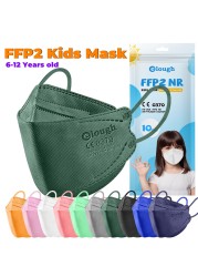 FFP2 Mascara Ninos Mascarilla FPP2 Homolucada KN95 Masks Disposable Face Mask Kids Health 6-12old FFP2Mask Certified