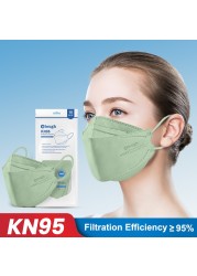 10/50/100 قطعة KN95 اقنعة FFP2 Mascarillas homology ada إسبانيا اقنعة واقية ffp2fan 4 طبقات FPP2 قناع الوجه الكبار KN95 قناع السمك FFP3