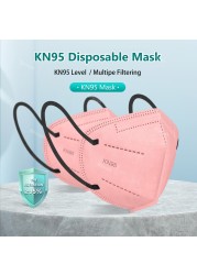 10-100pcs Adult Respiratory Mask fpp2 ffp2fan ffp2 masks mascarillas fpp2 homology adas kn95 face mask n95fan masques ffpp2 ce