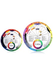 New Professional Paper Card Design Colors Mixing Ink Wheel Round Guide Chart Rotating Center Circle Tattoo Nail Pigment