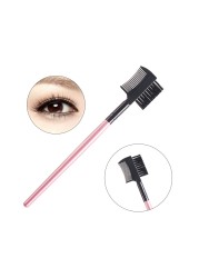 2 in1 Dual Purpose Eyelash Comb Pink Black Eyelash Eyebrow Brush Comb Professional Eye Makeup Tool Eyelash Extension Tool