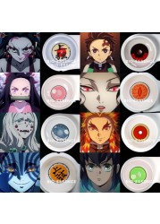 Bio-essence 1 Pair Cosplay Color Contact Lenses Nezuko Cosplay Anime Eye Contacts Pink Lenses Demon Slayer Cosplay Lenses