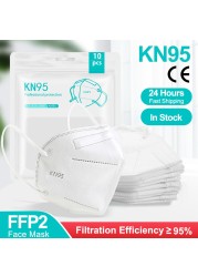 5-100pcs ffp2fan reusable kn95 masks ce approved adult ffp2reuse zable mascherine KN95 Mascarillas face mask protective masks