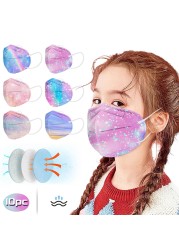 11 styles KN95 face mask 10pcs 5 layers starry sky tie-dye printed mascarillas fpp2 adult mask for kids FFP2 CE mask PM2.5