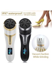 Rechargeable Electric Foot File Electric Pedicure Sander IPX7 Waterproof 2 Speeds Foot Dead Skin Remover Feet Dead Skin Calluses