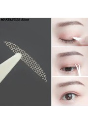 240pcs/5sheet Gauze Mesh Lace Invisible Double Fold Eyelid Sticker Transparent Invisible Self-adhesive Eyelid Tape Sticker Hot!