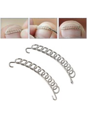 6pcs/box Stainless Steel Silver Ingrown Toe Nail Correction Pedicure Wire Fixer Paronychia Restoring Home Tool