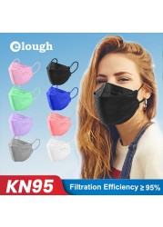 Elough fabric KF94 mouth mask ffp2 fish mask CE safety mask protective face masks kn95 black mask adult masks ffp2fan ffp2