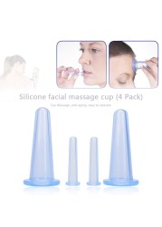 2/4pcs Silicone Cupping Suction Can Vacuum Face Body Cupping Suction Cups Face Leg Arm Relaxation Health Care Tool