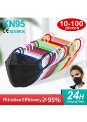 FFP2 Fish Mask KN95 Face Masks CE Protective Breathing Filter Adult fpp2mascarillas kn95 fish mask ffp2dust mask ffp2