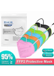 Tswantos FFP2 Mask Respiratory Mask FPP2 Masks Mascarillas Approved KN95 Mascarilla fpp2 Respiratory Mask for Sufferers ffpp2 Reusable ffp2masque Mask