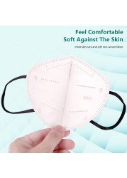 10-100pcs FFP2mask CE 5 Layers Morandi KN95 Face Mascarilla FPP2 Homologada Mascherina FFPP2 Approved FFP2 Maske Mask FFP3 FP2