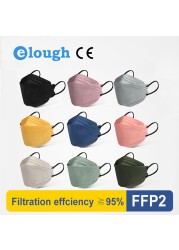 Morandi KN95 Fish Shape Masks EU FFP2 Compliant Mask FPP2 Face Mask Safety Protection Mask ffp2masque FFPP2