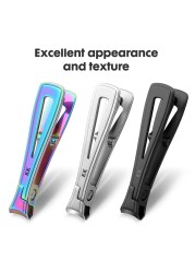 KK Nail Clipper Wide Jaw Opening Stainless Steel High Quality Manicure Tools Nano Glass File Pedicure Scissors Hand Foot Care