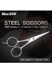 Bluegarden Big Ring Nose Scissors Hair Beard Beard Eyebrow Stainless Steel Beauty Scissors Silver Color Gift For Dad