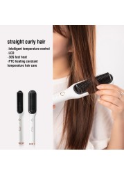 Hot Hair Straightener Comb Straightener Dryer Straightening Brush Iron Beard Hot Electric Comb