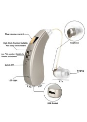 Rechargeable Hearing Aid Mini Wireless Speaker Best Ear Aids for Elderly Moderate to Severe Loss Drop Shipping