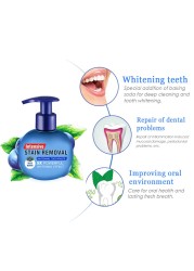 Teeth Whitening Soda Toothpaste Cleaning Remove Stains Anti Bleeding Gums Baking Teeth Oral Care Bamboo Electric Toothbrush