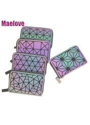 Maelove-Girl Geometric Wallet Small Laser Cut Fashion Luminous Handbag Free Shipping