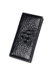 Genuine Crocodile Genuine Leather Wallet Men Black/Brown Business Card Holder Wallet for Men Long Wallet Quality Money Card Bag