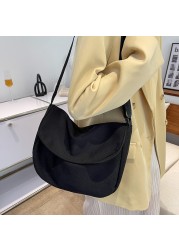 HOCODO Solid Color Women Crossbody Bag Simple Ladies Shoulder Bag Waterproof Nylon Women'S Handbags Fashion Messenger Bag Women