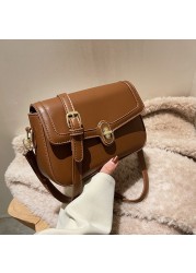 HOCODO Pu Leather Shoulder Bag Women Solid Color Female Handbag Quality Ladies Small Square Box Fashion Crossbody Bags For Women