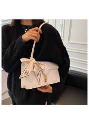 TRAVEASY 2022 New French Scarf Bag Women Korean Handbags Fashion Portable Shoulder Armpit Texture Rail Bag Handbags Tote Bag