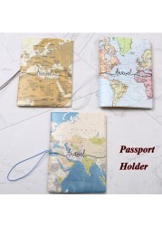 Portable Passport Travel Ticket Package Convenient Passport Bag Passport Case Travel Map Holder Protective Clip Travel Map