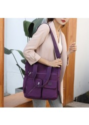 New Casual Crossbody Shoulder Bag Women High Capacity Bag Nylon Waterproof Multifunction Messenger Bags For Lady Handbags