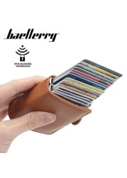 Men Wallet With Buckle Double Layer Aluminum Alloy Fashion Card Holder Casual Credit Card Holder Slim Small Wallet For Men