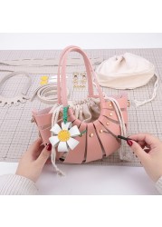 Ribbon flower Bohemia PU material set for phone coin handbag bag sewing DIY 0052