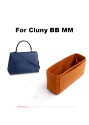 For Clooney BB MM Purse Organizer Insert Bags Makeup Organizer Handbag-3MM Felt Premium Felt (Handmade/20 Colors)