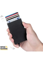 حامل بطاقة الائتمان الرجال سليم مكافحة حماية السفر معرف حامل بطاقة النساء محفظة بشريحة Rfid حافظة معدنية بورت كارت