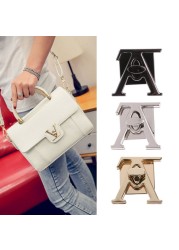 New V Shape Clasp Turn Lock Twist Metal Hardware Locks DIY Handbag Bag Purse Locks Bag Accessories