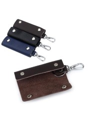 Retro Car Key Ring Holder Organizer Accessories Key Holder Leather Keychain Bag Purse Housekeeper Portable Men Key