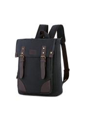 Business Men Backpack High Quality 15.6 inch Canvas Laptop Bag for College Student Dropshipping