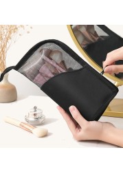 Travel Makeup Brush Bag Portable Cosmetic Brush Holder Organizer Waterproof Stand Makeup Brush Purse Zipper Cosmetic Bag