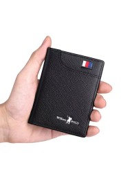 Men Wallets Men Wallets Thin Male Purse Card Holder gafskin Soft Small Purses New Design Vintage Men Short Slim Wallet