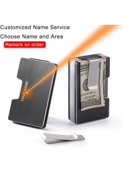 Anti RFID Aluminum Metal Credit Card Holder Men Slim Magsafe Macsafe Wallet Case Bank Card Holder Protection Small Pocket 2021