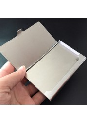 Creative Business Card Case Stainless Steel Aluminum Holder Metal Box Business Card Holder Metal Wallet