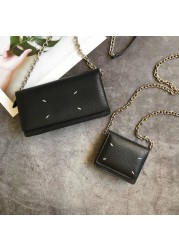 108120 Exquisite real leather jacket shoulder bag layer leather small chain bag mobile phone bag wallet women small square box