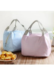 Fashion Portable Insulated Oxford Cloth Lunch Bag Thermal Food Picnic Lunch Bags for Women Men Kids Print Lunch Box Tote