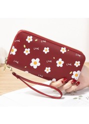 Women Lady Wallets Flower Long Zipper Coin Purse Cards Holder Woman Bags Purse Purse Purse Clutch Money Wristlet