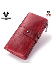 Fashion Women Leather Wallet Long Wallet Card Holder Rfid Genuine Leather 100% New Collection