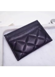 High Quality New Caviar Credit Card Holder Women Card Wallet Real Leather Small Wallet Free Shipping