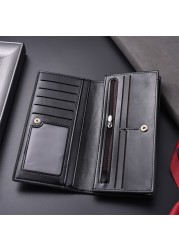 Fashion Long Section Wallets For Men Famous Brand Coin Bag High Capacity ID Wallet Purse Zipper Clutch Mobile Phone Bag Clutch