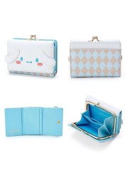 Ladies Girls Small Wallet Cartoon Cute Cat Coin Purse Folding Purse Female Small Girl Bag Purse Card Holder