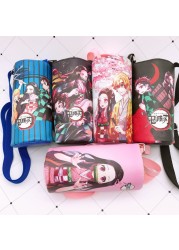 Devil Blade Cartoon Anime Peripheral PU Cup Cover Demon Slayer Kimetsu no Yaiba Kamado Nezuko Student Children Kids Kettle Bag